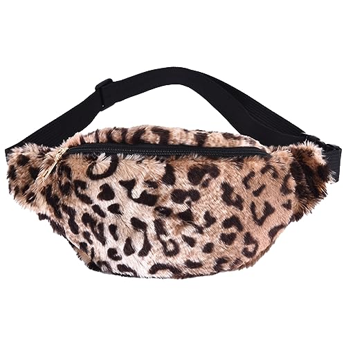 AZURAOKEY Damen-Freizeit-Brusttasche, lässiges Leopardenmuster, Brusttasche, einfache Damen- und Mädchen-Sporttasche von AZURAOKEY