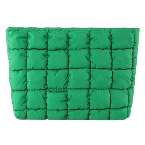 AZURAOKEY Gesteppte Make-up-Tasche, Kosmetiktasche, Reise-Kosmetiktasche mit Reißverschluss, gesteppt, Make-Up-Organizer, Puffer-Kulturbeutel, edles Geschenk für Damen, für den täglichen Gebrauch auf von AZURAOKEY