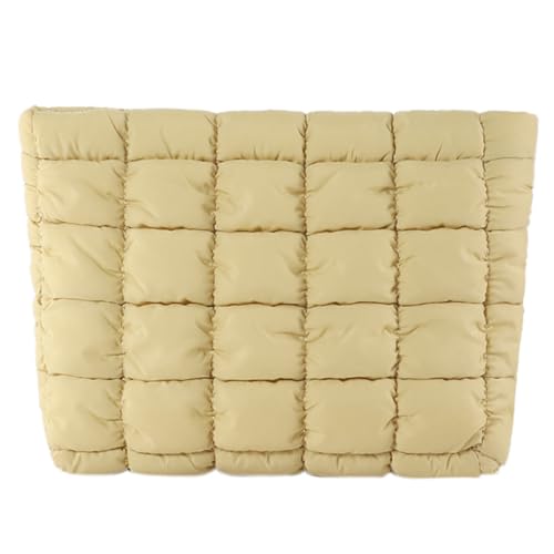 AZURAOKEY Gesteppte Make-up-Tasche, Kosmetiktasche, Reise-Kosmetiktasche mit Reißverschluss, gesteppt, Make-Up-Organizer, Puffer-Kulturbeutel, edles Geschenk für Damen, für den täglichen Gebrauch auf von AZURAOKEY