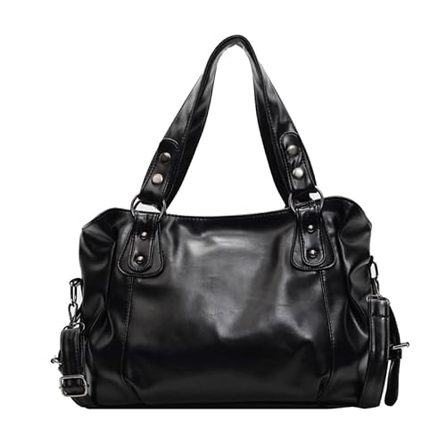 AZURAOKEY Leder-Umhängetasche for Damen im trendigen Y2K-Streetwear-Stil, große Retro-Tote mit mehreren Taschen aus PU-Leder, moderne Hobo-Bags for die Arbeit von AZURAOKEY