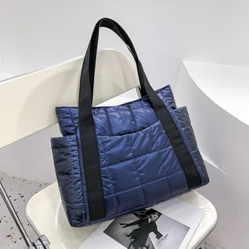 AZURAOKEY Mode Gesteppte Gitter Umhängetasche Frauen Casual Nylon Einkaufstaschen Freizeit Große Kapazität Tote Handtaschen von AZURAOKEY