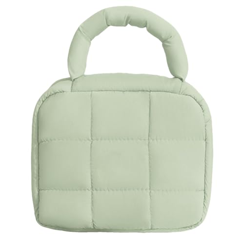 AZURAOKEY Stepp-Make-up-Tasche for Damen, Puffer-Kosmetiktasche, wasserdichte Make-up-Organizer-Tasche, einfarbig, leichte Cloud-Kosmetiktasche, große Kapazität, leichte Make-up-Clutch von AZURAOKEY