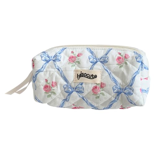 AZURAOKEY Stiftungsscheibe Blumenstiftkoffer Kosmetikbeutel Schreibwarener for Mädchen (blau) von AZURAOKEY