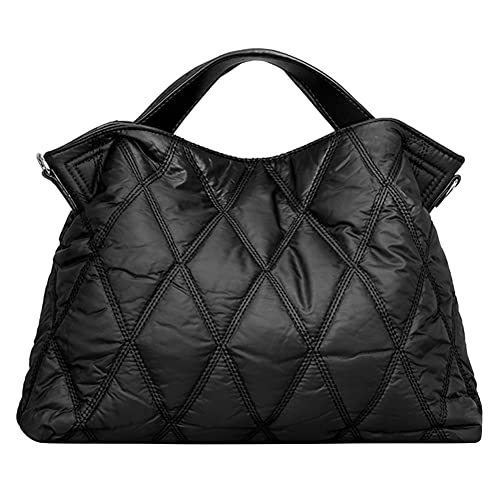 AZURAOKEY Umhängetasche Elegante Herbst Winter Weibliche Tragetaschen Einfache Mode Weiche Warme Nylon Tragbare for Party Shopping von AZURAOKEY