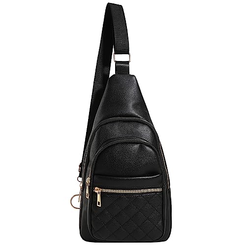 AZURAOKEY Umhängetaschen for Damen, Diamanten, Laufgürteltasche, einfach, lässig, tragbar, modisch, PU-Leder, verstellbare Träger, Kreuzhandtaschen von AZURAOKEY