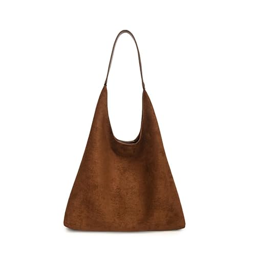 AZURAOKEY Wildleder-Geldbörsen for Frauen 2025 – große Kapazität Retro Wildleder Hobo Slouchy Tasche mit weichem Ledergefühl, vielseitig for Arbeit von AZURAOKEY