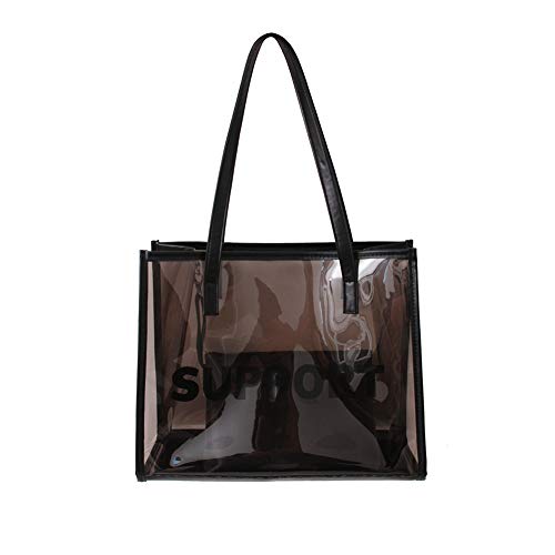 Transparente Handtasche for Damen, Veraschen, stiolle große Tratasche, Unterarmtasche, br von AZURAOKEY