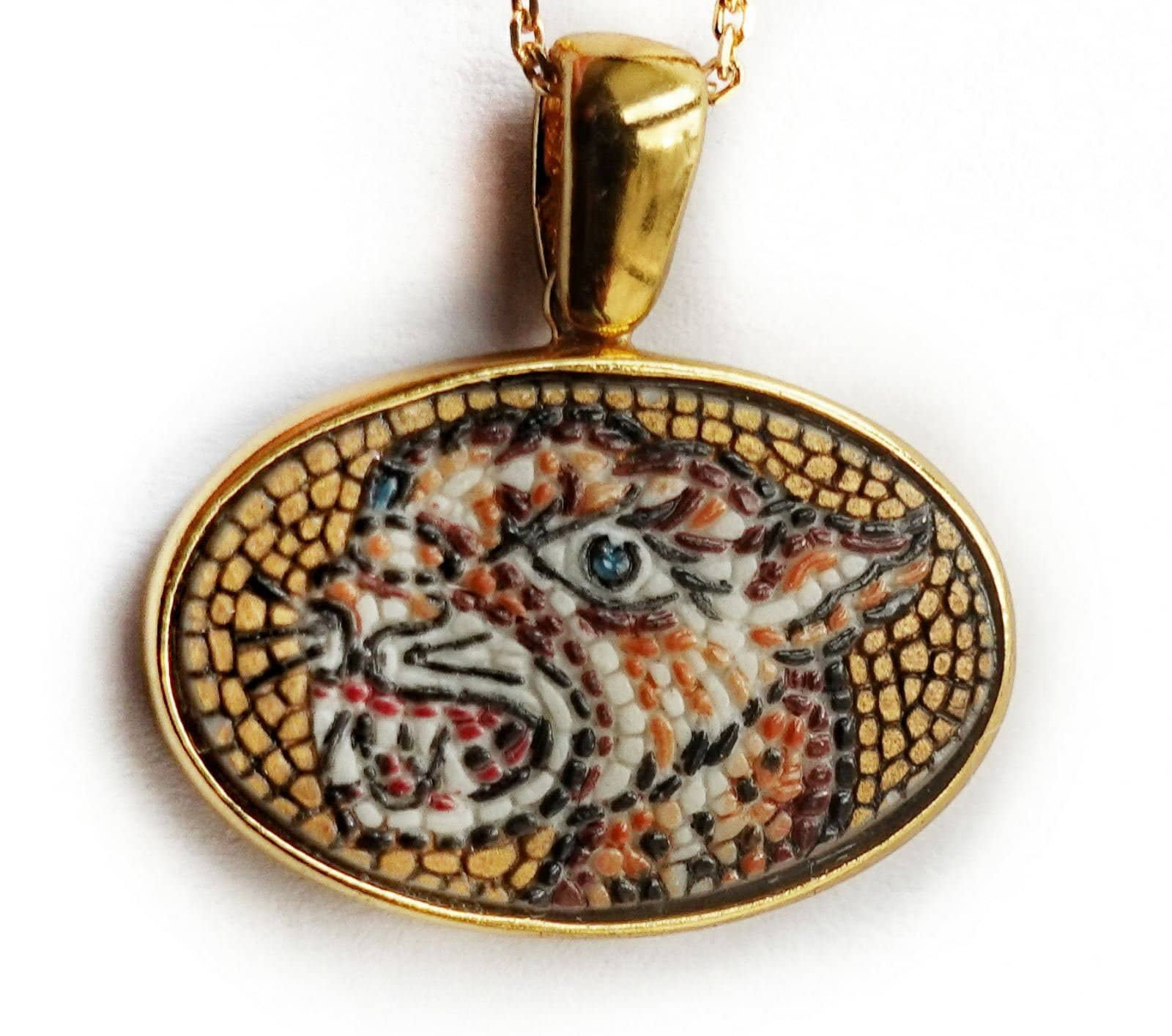 Panther | Gold Mikromosaik Anhänger in Massivem 14K Gold von AZUREbyKYPARISSOS