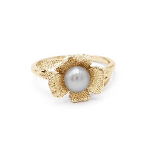 AZURFA Charming Silver Flower Ring mit 6 mm runder Perle – zarte 0,3 Karat Mitte, 3,8 g leichtes Blumendesign, eleganter Damenschmuck, X 1/2, Edelstein, Perle AZURFA Charming Silver Flower Ring mit 6 mm runder Perle – zarte 0,3 Karat Mitte, 3,8 g leichtes Blumendesign, eleganter Damenschmuck, X 1/2, Edelstein, Perle von AZURFA