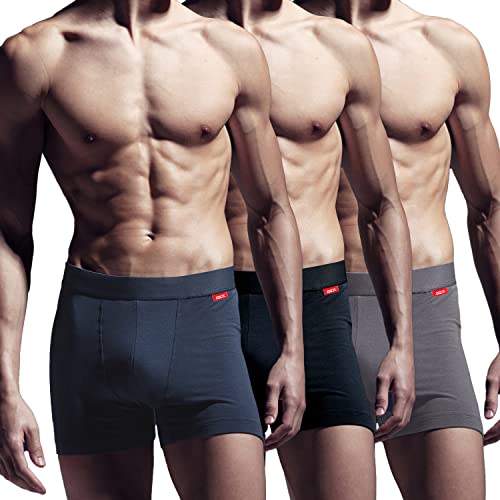 Boxershorts für Herren aus Tencel Modal & Bio-Baumwolle – umweltfreundlich, Premium-Qualität – Ultra weich, dehnbar, bequem – Pack mit 2 oder 3 umweltfreundlichen Boxershorts, Mehrfarbig, 3 Stück, S von AZX