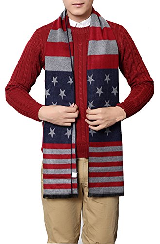 USA Flag Herren Winter Warm Wolle Strickschal 18030cm von AZYOUNG