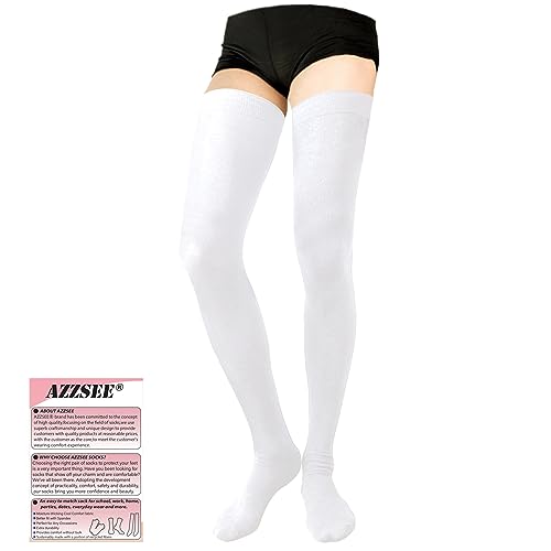 AZZSEE Damen Extra Lange Socken 90 cm Geeignet für schlanke Beine Rutschfeste Überknie Kniestrümpfe Overknees Strümpfe Lässige Hoch Booten Strümpfe warme Thigh High Socks warme Geeignet für 45–85 kg von AZZSEE