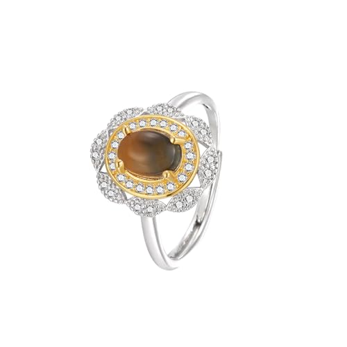 AZfilter Verstellbarer Pietersite-Ring aus 925er Silber, 75 mm, ovaler Tigerauge-Edelstein, Statement-Schmuck AZfilter Verstellbarer Pietersite-Ring aus 925er Silber, 75 mm, ovaler Tigerauge-Edelstein, Statement-Schmuck von AZfilter