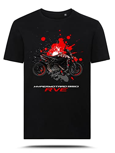 AZgraphishop T-Shirt mit Grafik Hypermotard 950 SP Drawing Style TS-DUC-027, Schwarz , L von AZgraphishop