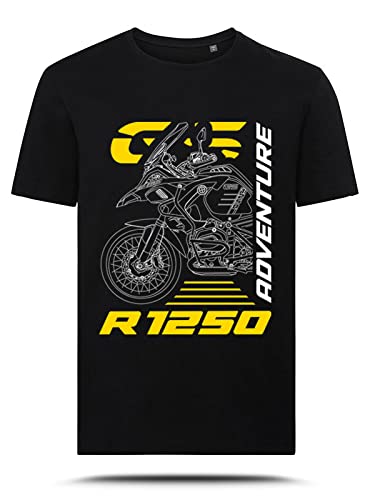 AZgraphishop T-Shirt mit Grafik R 1250 GS ADV 40th Anniversary Silhouette Style TS-BM-014, Schwarz , L von AZgraphishop