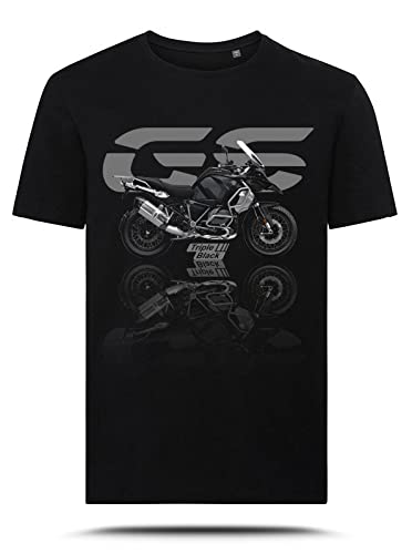 AZgraphishop T-Shirt mit Grafik R 1250 GS ADV Triple Black Logo Style TS-BM-007, Schwarz , M von AZgraphishop