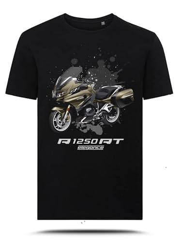 AZgraphishop T-Shirt mit Grafik R 1250 RT Elegance Splatter Style TS-BM-058, Schwarz , XL von AZgraphishop