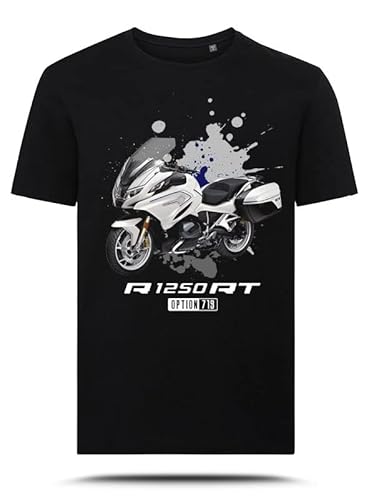 AZgraphishop T-Shirt mit Grafik R 1250 RT Option 719 Splatter Style TS-BM-059, Schwarz , XL von AZgraphishop