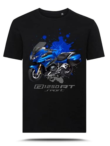 AZgraphishop T-Shirt mit Grafik R 1250 RT Sport Splatter Style TS-BM-056, Schwarz , XXL von AZgraphishop