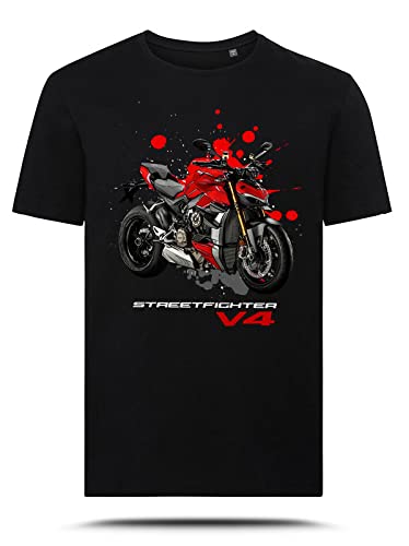 AZgraphishop T-Shirt mit Grafik Streetfighter V4 Red Drawing Style TS-DUC-032, Schwarz , L von AZgraphishop