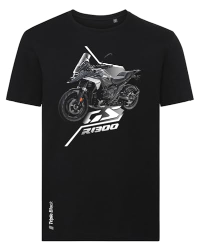 T-Shirt mit AZGRAPHISHOP Grafik kompatibel mit R 1300 GS TRIPLE BLACK 2024 - TS-FM-099 (XL) von AZgraphishop