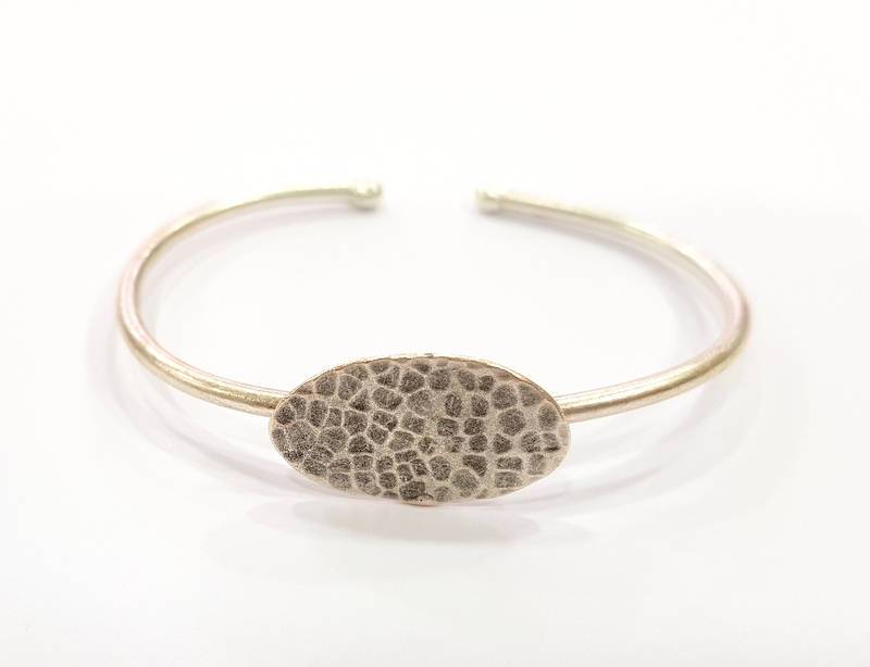 Verstellbare Armband Blank Zubehör | 25 X 15 Mm Blank, Antikes Versilbertes Messing G5789 von AZsupplies