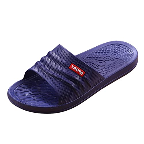 AaaozKjie Badelatschen Damen Schlappen Damen Toe Hausschuhe Sommer Home Badezimmer Plateau Hausschuhe Flip Flops Damen (Blue, 45) von AaaozKjie