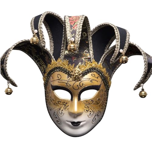AaaozKjie Maskerade Maske für Frauen Cosplay Karneval Partys Performance Requisiten und Wanddekorationen, venezianische Maske für Mmasquerade Ball, Y D Schwarz, Einheitsgröße von AaaozKjie