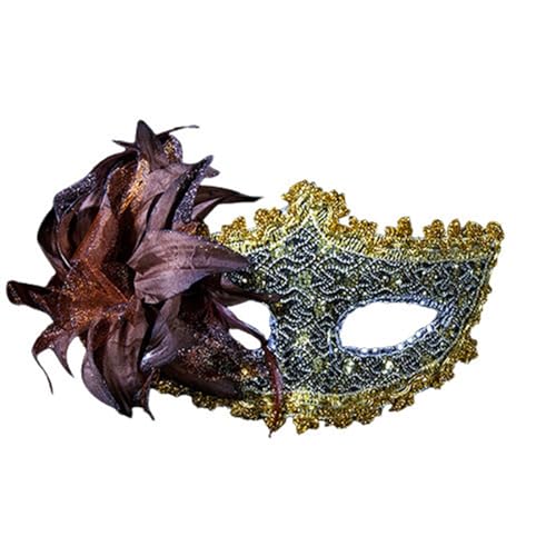 AaaozKjie Maskerade Maske für Frauen Venezianische Maske Maskerade Maske Schwarze Spitze Venezianische Masken Kunststoff Blume Party Abschlussball Kostüm Karneval Masken für Mmasquerade Ball von AaaozKjie