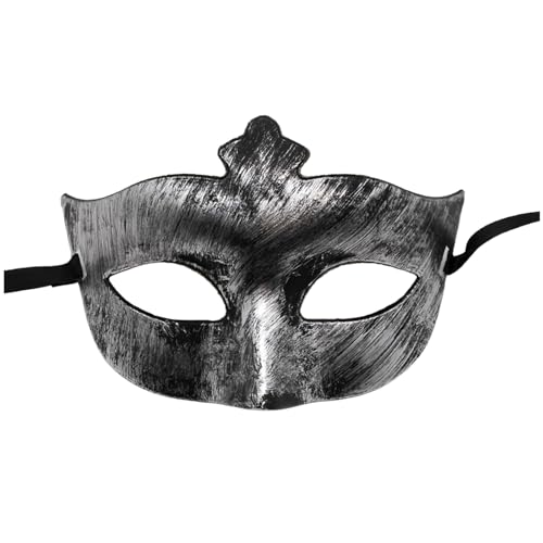 AaaozKjie Maskerade Masken Karneval Venezianische Maske Vintage Antike Masken Cosplay Halbmaske für Karneval Masken für Mmasquerade Ball Kostüm Karneval Kleid Party Maskerade Masken, silber, von AaaozKjie