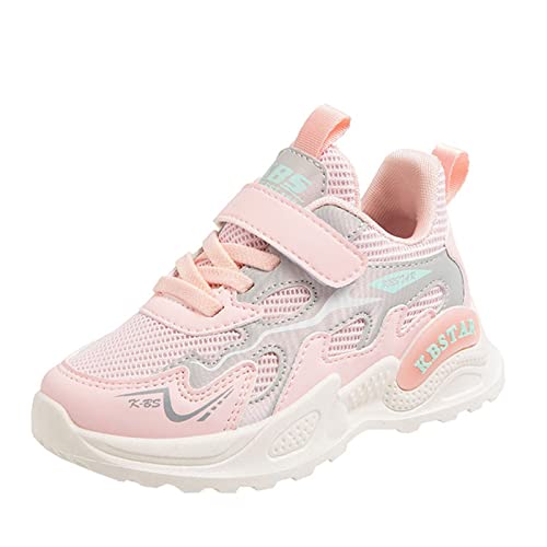 AaaozKjie Sportschuhe Kinder Laufschuhe Turnschuhe Mädchen Outdoor rutschfest Tennisschuhe Kinder turnschläppchen mädchen mit Klettverschluss Atmungsaktive Hallenschuhe Kinder Mädchen Sneaker von AaaozKjie