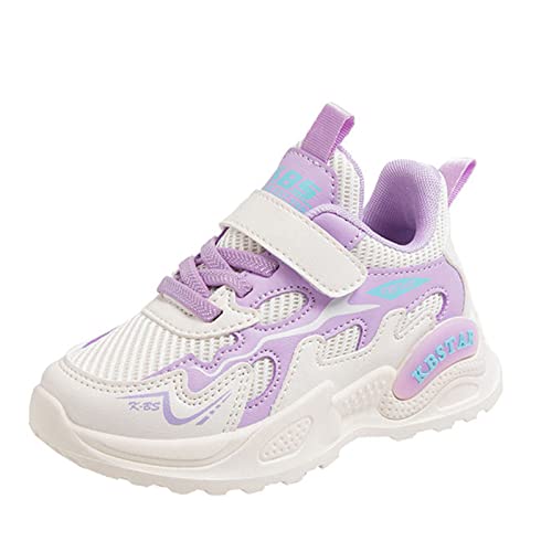 AaaozKjie Sportschuhe Kinder Laufschuhe Turnschuhe Mädchen Outdoor rutschfest Tennisschuhe Kinder turnschläppchen mädchen mit Klettverschluss Atmungsaktive Hallenschuhe Kinder Mädchen Sneaker von AaaozKjie