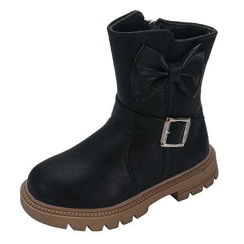 AaaozKjie Winterstiefel Kinder Warm Dicke Sohle Mittlere Winterstiefel Mädchen Bequeme Weiche Sohle Winterschuhe Mädchen Mode Stiefel Mädchen Stiefeletten Mädchen Boots Mädchen von AaaozKjie