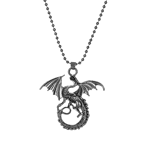 Halskette Damen Dragon Halskette Damen Kreative Dracheförmige Schlüsselbeinkette Grenze Sternzeichen Halskette Mode Einfache Persönlichkeit Trend Halskette Geschenke für Frauen (B, One Size) von AaaozKjie