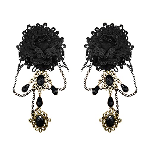 Aabellay Damen Fingerlose Spitzen Handschuhe Gothic Victorian Armbänder Retro Spitze Steampunk Gear Armkette Steampunk Armbänder Set Vintage Opern Handschuhe Halloween Braut Zubehör 1 Paar - S387 Aabellay Damen Fingerlose Spitzen Handschuhe Gothic Victorian Armbänder Retro Spitze Steampunk Gear Armkette Steampunk Armbänder Set Vintage Opern Handschuhe Halloween Braut Zubehör 1 Paar - S387 von Aabellay