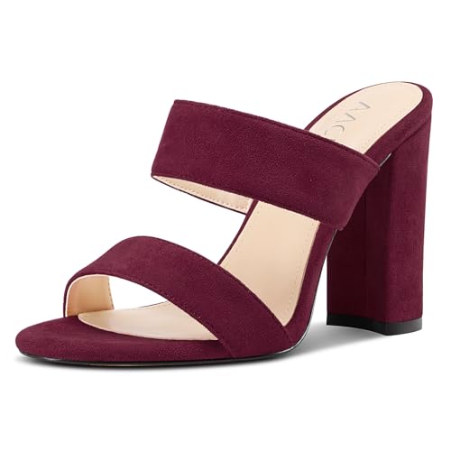 Aachcol Damen Chunky Blockabsatz Absatz Heel Sandalen Slip-on Open Zehenkappe Pantoletten Hochzeit Party Dress Schuhe 10 CM Heels Burgunderrot 43 EU Aachcol Damen Chunky Blockabsatz Absatz Heel Sandalen Slip-on Open Zehenkappe Pantoletten Hochzeit Party Dress Schuhe 10 CM Heels Burgunderrot 43 EU von Aachcol