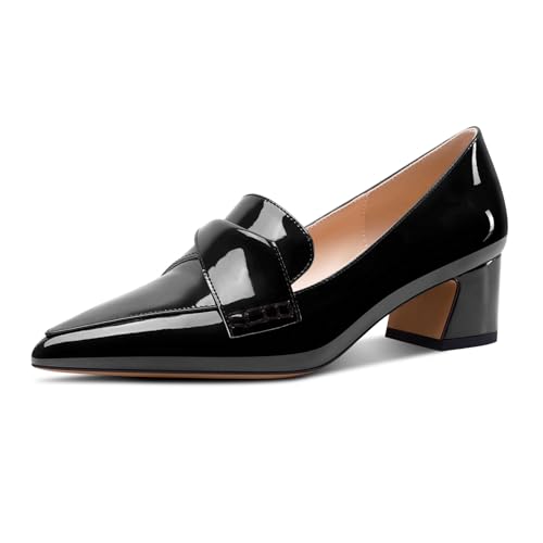 Aachcol Damen Chunky Blockabsatz Mittlerem Absatz Heel Spitze Zehenkappe Pumps Slip-on Abschlussball Büroschuhe Dress Klassisch 5 cm Heels Schwarz 41 EU Aachcol Damen Chunky Blockabsatz Mittlerem Absatz Heel Spitze Zehenkappe Pumps Slip-on Abschlussball Büroschuhe Dress Klassisch 5 cm Heels Schwarz 41 EU von Aachcol
