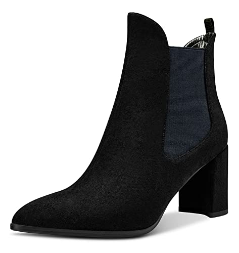 Aachcol Damen Chunky Blockabsatz Mittlerem Hoher High Absatz Heel Stiefeletten Geschlossene Spitze Zehenkappe Schuhe Wildleder Schwarz 7.5 CM 43 EU Aachcol Damen Chunky Blockabsatz Mittlerem Hoher High Absatz Heel Stiefeletten Geschlossene Spitze Zehenkappe Schuhe Wildleder Schwarz 7.5 CM 43 EU von Aachcol