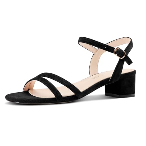 Aachcol Damen Eckige Open Zehenkappe Chunky Blockabsatz Absatz Heel Knöchelriemen Niedrige Absatz Heel Sandalen Hochzeit Dress Schuhe 5 CM Heels Schwarz 42 EU Aachcol Damen Eckige Open Zehenkappe Chunky Blockabsatz Absatz Heel Knöchelriemen Niedrige Absatz Heel Sandalen Hochzeit Dress Schuhe 5 CM Heels Schwarz 42 EU von Aachcol