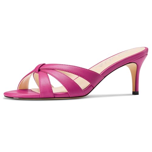Aachcol Damen Kitten Absatz Heel Pantoletten Open Zehenkappe Niedrige Absatz Heel Sandalen Slip-on Party Dress Schuhe 3.5 CM Heels Magenta 43 EU Aachcol Damen Kitten Absatz Heel Pantoletten Open Zehenkappe Niedrige Absatz Heel Sandalen Slip-on Party Dress Schuhe 3.5 CM Heels Magenta 43 EU von Aachcol