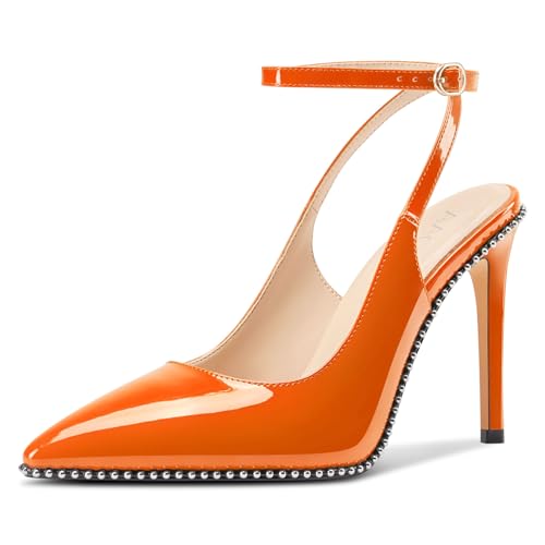 Aachcol Damen Knöchelriemen Spitze Zehenkappe Pumps Slingback Stiletto Hoher High Absatz Heel Hochzeit Abschlussball Dress Schuhe 10 cm Heels Orange 40 EU Aachcol Damen Knöchelriemen Spitze Zehenkappe Pumps Slingback Stiletto Hoher High Absatz Heel Hochzeit Abschlussball Dress Schuhe 10 cm Heels Orange 40 EU von Aachcol