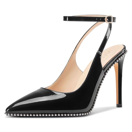 Aachcol Damen Knöchelriemen Spitze Zehenkappe Pumps Slingback Stiletto Hoher High Absatz Heel Hochzeit Abschlussball Dress Schuhe 10 cm Heels Schwarz 40 EU Aachcol Damen Knöchelriemen Spitze Zehenkappe Pumps Slingback Stiletto Hoher High Absatz Heel Hochzeit Abschlussball Dress Schuhe 10 cm Heels Schwarz 40 EU von Aachcol