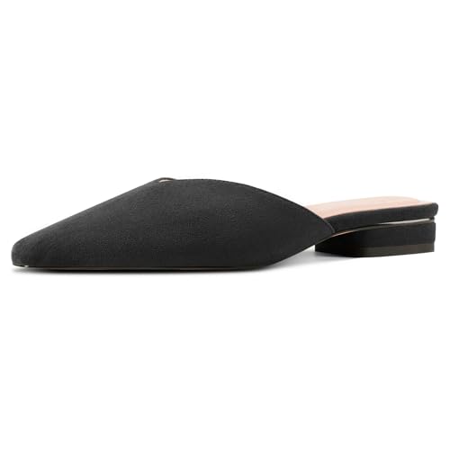 Aachcol Damen-Pantoletten, Slipper, spitzer Zehenbereich, flache Schuhe, Pantoletten, Büro, 3,1 cm Absätze, Schwarz, 37.5 EU Aachcol Damen-Pantoletten, Slipper, spitzer Zehenbereich, flache Schuhe, Pantoletten, Büro, 3,1 cm Absätze, Schwarz, 37.5 EU von Aachcol