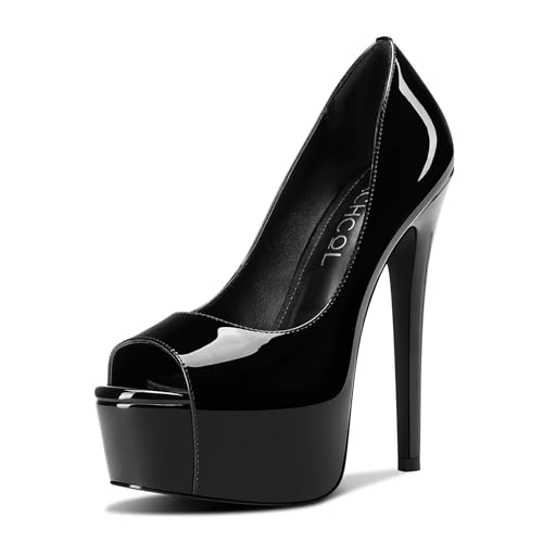 Aachcol Damen Peep Zehenkappe Plateau Plattform Stiletto Hoher High Absatz Heel Pumps Slip-on Party Dress Schuhe 15 cm Heels Schwarz 36 EU Aachcol Damen Peep Zehenkappe Plateau Plattform Stiletto Hoher High Absatz Heel Pumps Slip-on Party Dress Schuhe 15 cm Heels Schwarz 36 EU von Aachcol