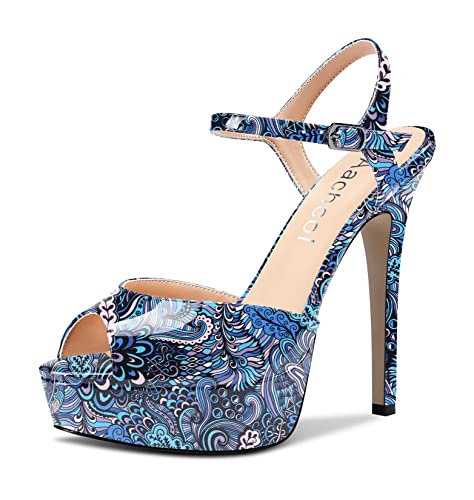 Aachcol Damen Plateau Plattform Sandalen Knöchelriemen Peep Open Zehenkappe Stiletto Hoher High Absatz Heel Slingback Dress Schuhe 13 cm Mehrfarbig A1 Lackleder 43 EU Aachcol Damen Plateau Plattform Sandalen Knöchelriemen Peep Open Zehenkappe Stiletto Hoher High Absatz Heel Slingback Dress Schuhe 13 cm Mehrfarbig A1 Lackleder 43 EU von Aachcol