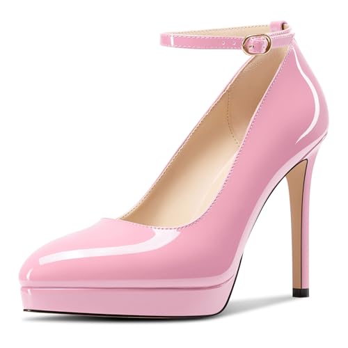 Aachcol Damen Plateau Plattform Stiletto Hoher High Absatz Heel Pumps Spitze Zehenkappe Knöchelriemen Slip-on Hochzeit Dress Schuhe 12 cm Heels Rosa 38 EU Aachcol Damen Plateau Plattform Stiletto Hoher High Absatz Heel Pumps Spitze Zehenkappe Knöchelriemen Slip-on Hochzeit Dress Schuhe 12 cm Heels Rosa 38 EU von Aachcol