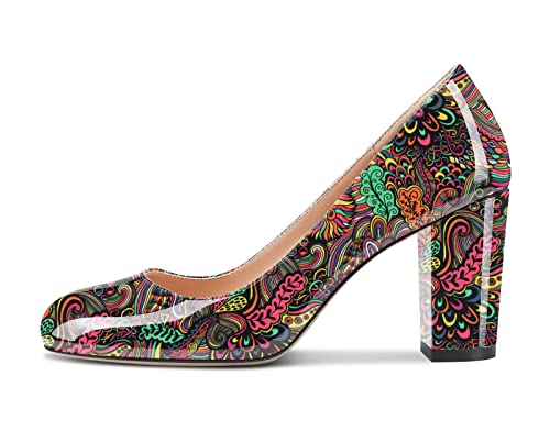 Aachcol Damen Pumps Chunky Blockabsatz Hoher High Absatz Heel Geschlossene Runde Zehenkappe Slip-on Schuhe 8 cm Mehrfarbig z6 42 EU Aachcol Damen Pumps Chunky Blockabsatz Hoher High Absatz Heel Geschlossene Runde Zehenkappe Slip-on Schuhe 8 cm Mehrfarbig z6 42 EU von Aachcol