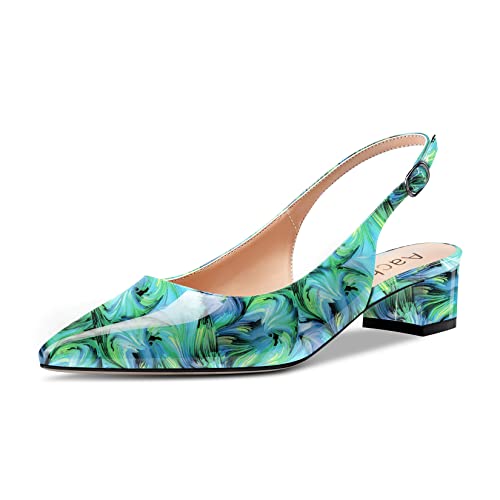 Aachcol Damen Slingback Chunky Blockabsatz Niedrige Absatz Heel Pumps Spitze Zehenkappe Knöchelriemen Sandalen Dress Schuhe Party Büroschuhe Hochzeit Grün Mehrfarbig b 3.5 cm 38 EU Aachcol Damen Slingback Chunky Blockabsatz Niedrige Absatz Heel Pumps Spitze Zehenkappe Knöchelriemen Sandalen Dress Schuhe Party Büroschuhe Hochzeit Grün Mehrfarbig b 3.5 cm 38 EU von Aachcol