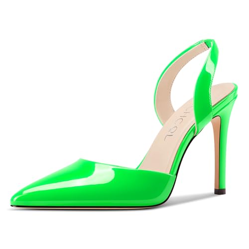 Aachcol Damen Spitze Zehenkappe Slingback Stiletto Hoher High Absatz Heel Pumps Slip-on Two-Piece Party Dress Schuhe 10 cm Heels Apfelgrün 41 EU Aachcol Damen Spitze Zehenkappe Slingback Stiletto Hoher High Absatz Heel Pumps Slip-on Two-Piece Party Dress Schuhe 10 cm Heels Apfelgrün 41 EU von Aachcol