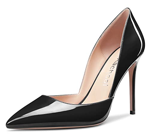 Aachcol Damen Stiletto Pumps Geschlossene Spitze Zehenkappe Hoher High Absatz Heel Slip-on Schuhe Hochzeit Büroschuhe 10 cm Schwarz Lackleder 45 EU Aachcol Damen Stiletto Pumps Geschlossene Spitze Zehenkappe Hoher High Absatz Heel Slip-on Schuhe Hochzeit Büroschuhe 10 cm Schwarz Lackleder 45 EU von Aachcol